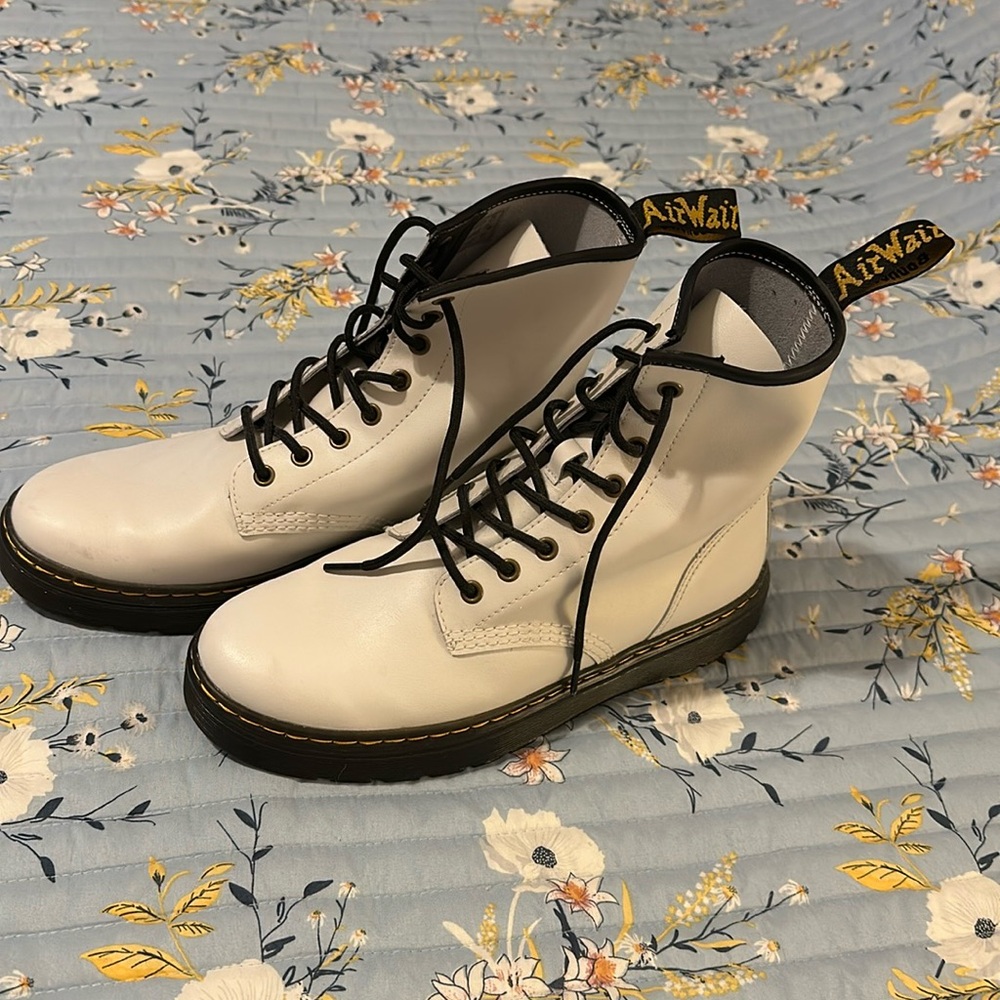 Doc Martens White Combat Boots